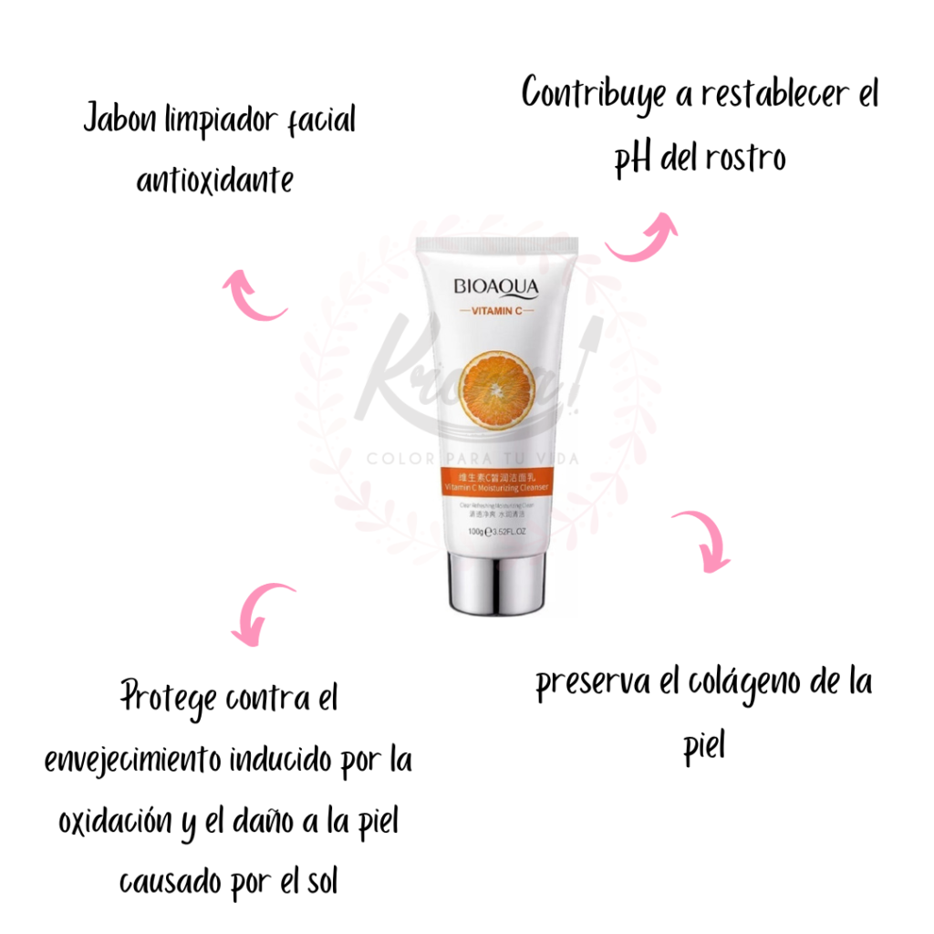 Jabón facial vitamina C anti manchas Bioaqua Kroma Space