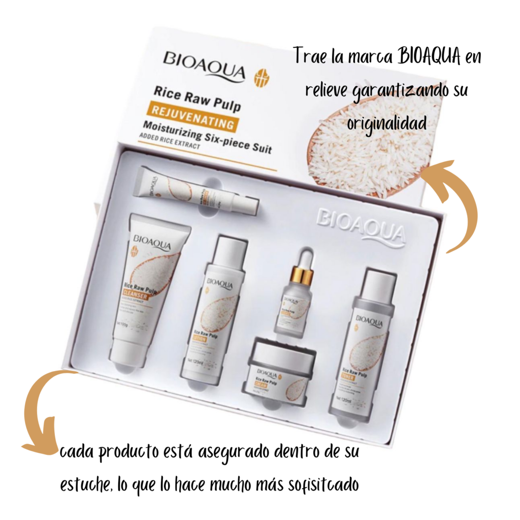 Kit Extracto Arroz Bioaqua En Estuche De Lujo Kroma Space