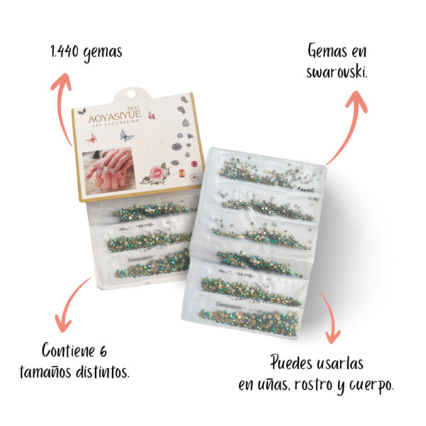 Gemas para maquillaje y uñas - Image 2