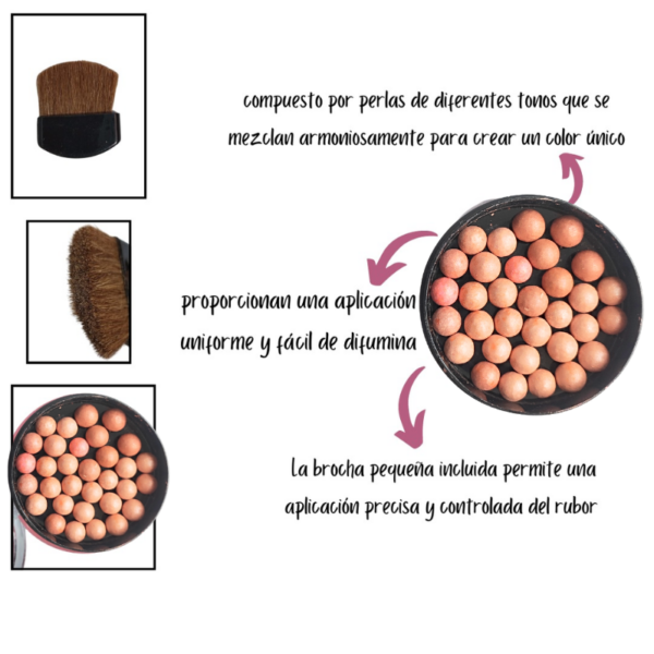 Rubor en perlas grande + brocha - Image 3