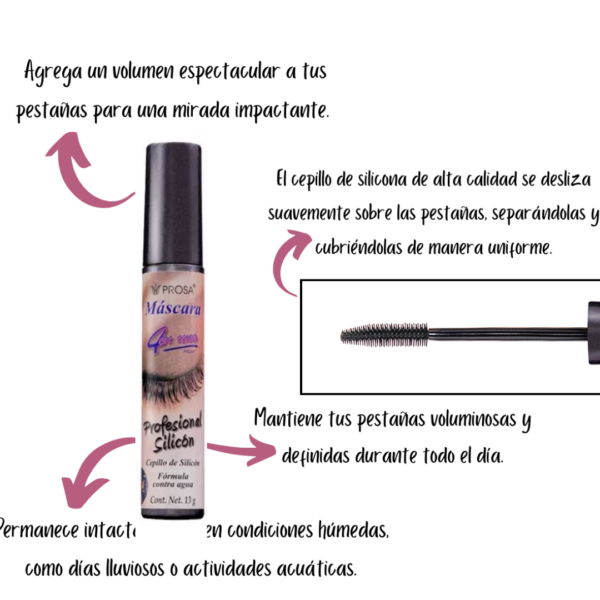 Pestañina Prosa silicon 4 en 1 waterproof - Image 2