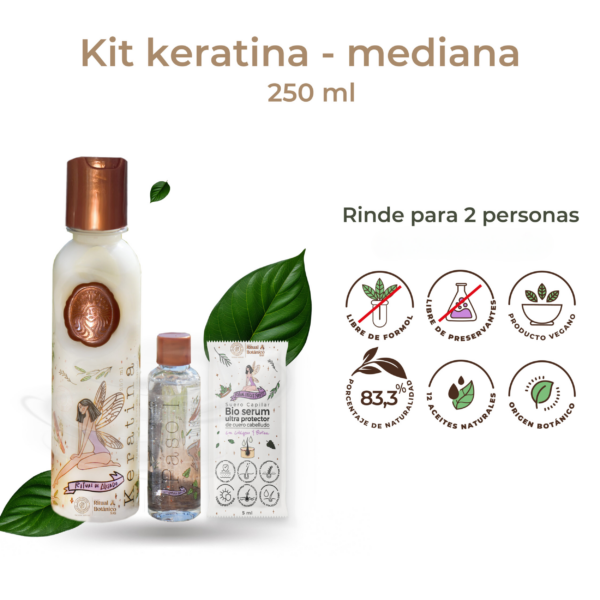 Keratina organica Liso permanente MEDIANO 250 ml ritual