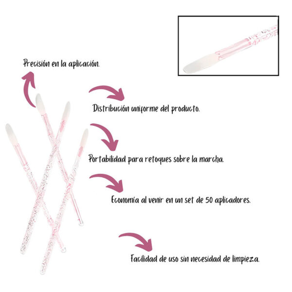 50 Aplicadores desechables labial Atenea Profesional - Image 2