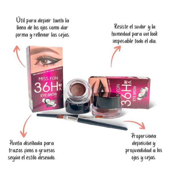 Betún de cejas + brocha favor beauty - Image 2