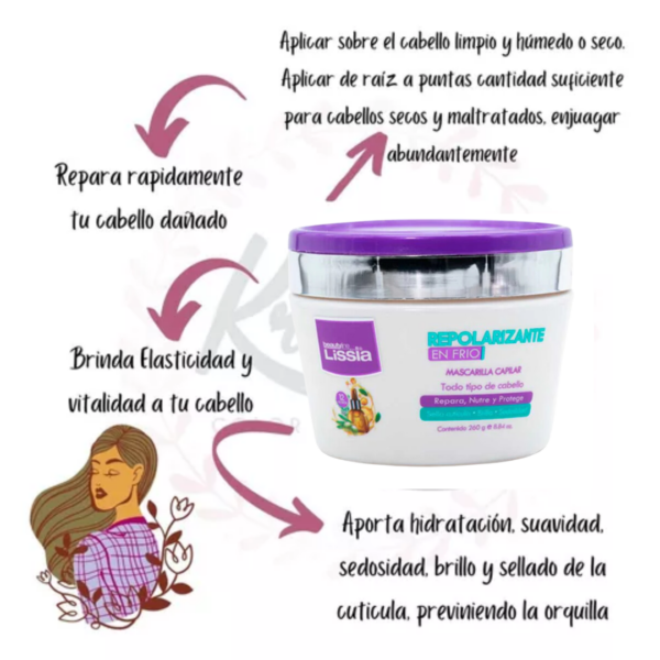 Tratamiento Repolarizante de cabello maltratado 260 gr - Image 2