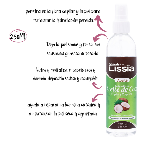 Aceite de coco capilar corporal 250ml - Image 2