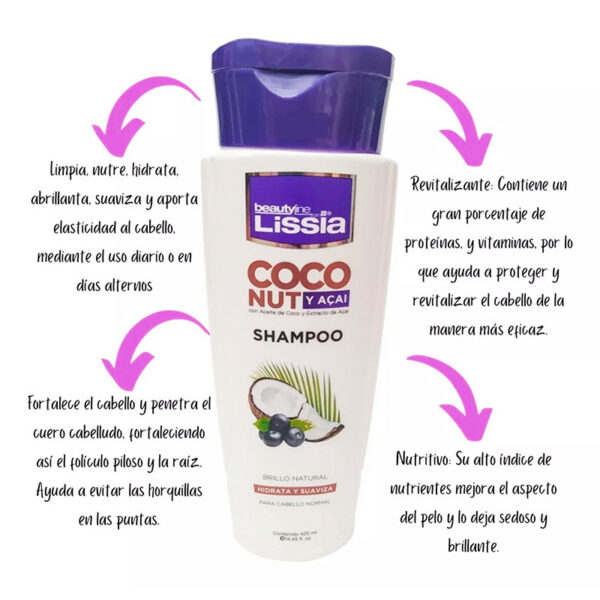 Shampoo Cabello Reseco Coco 425 ml - Image 2