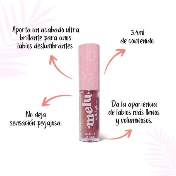 Brillo Gloss Shine Melu Rubyrose - Image 2