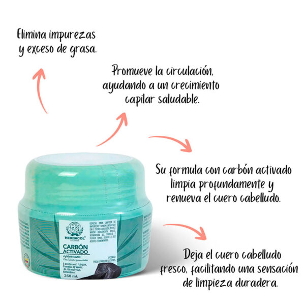 Exfoliante Capilar Carbón Activado 250 ml - Image 2