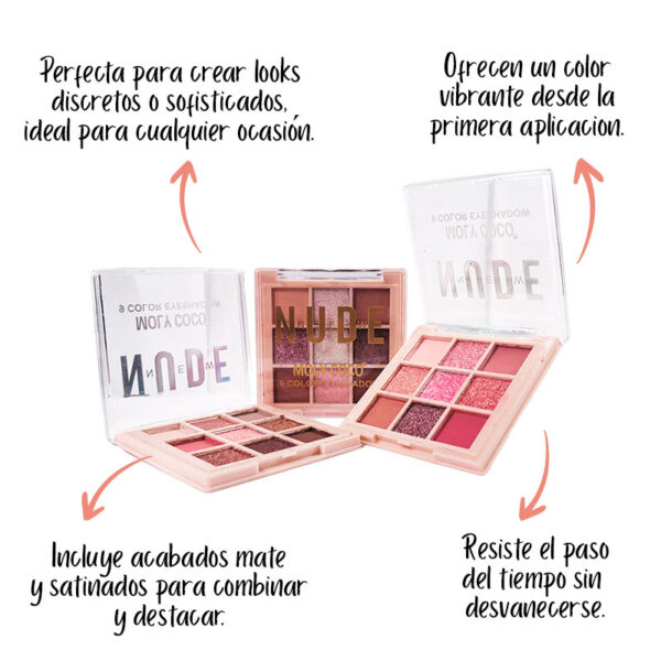 Paleta de Sombras Nude Maquillaje de ojos - Image 2