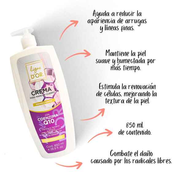 Crema Humectante con Coenzima Q10 grande 850 ml - Image 2