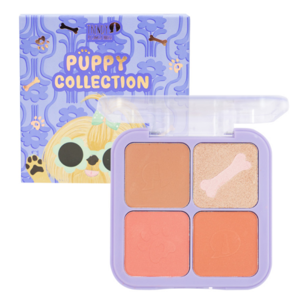 Paleta de rubor e iluminador Puppy collection Trendy