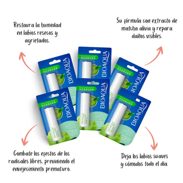 balsamo reparador de labios Matcha bioaqua - Image 2