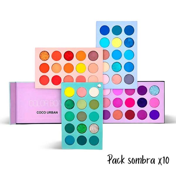 pack x10 paleta de sombras nude princesas