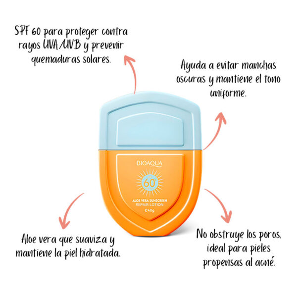 Protector Solar en crema Waterproof con aloe vera - Image 3