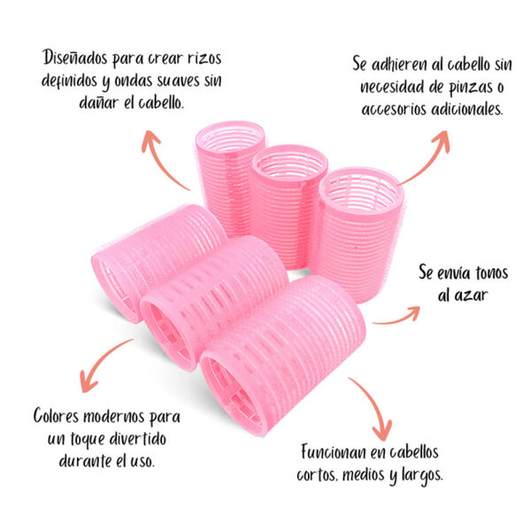 Scrunch Rulos Rulos Velcro Tendencia en Tonos Surtidos x6 - Kroma Space