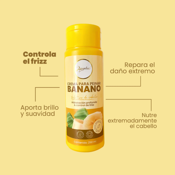 Crema para peinar Hidratante Reparador Extracto Banano Anyeluz - Image 2