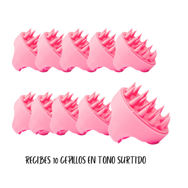 Pack x10 Cepillo cabello graso silicona PROMO