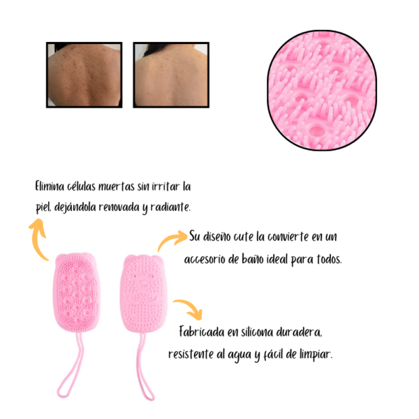Esponja exfoliante en silicona  para cuerpo - Image 4