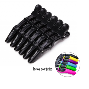 Kit x6 Pinzas Antimarcas peinados cocodrilo