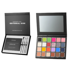 Kit de sombras + brochas JD FERRAZZO + Atenea