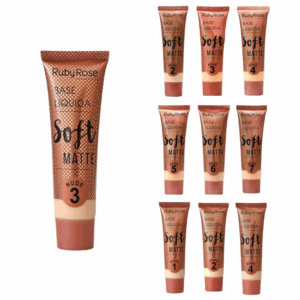 Pack x10 Base Soft Matte Rubyrose Alta cobertura control grasa