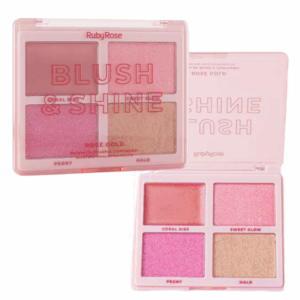 Paleta blush iluminador shine rose gold Ruby rose