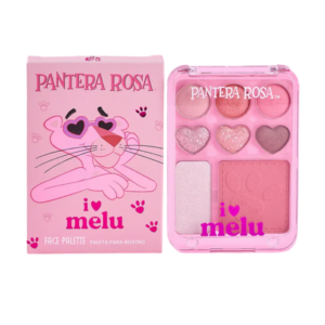Paleta sombras y rostro Velvet pink Pantera rosa Melu