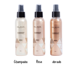 Iluminador corporal shimmer spray Elaya
