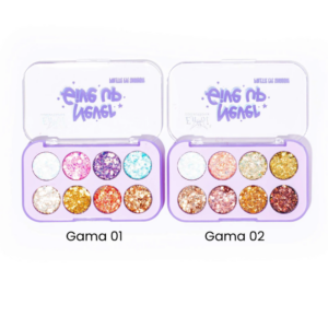 Sombra glitter texturizado x8 tonos never give up Engol